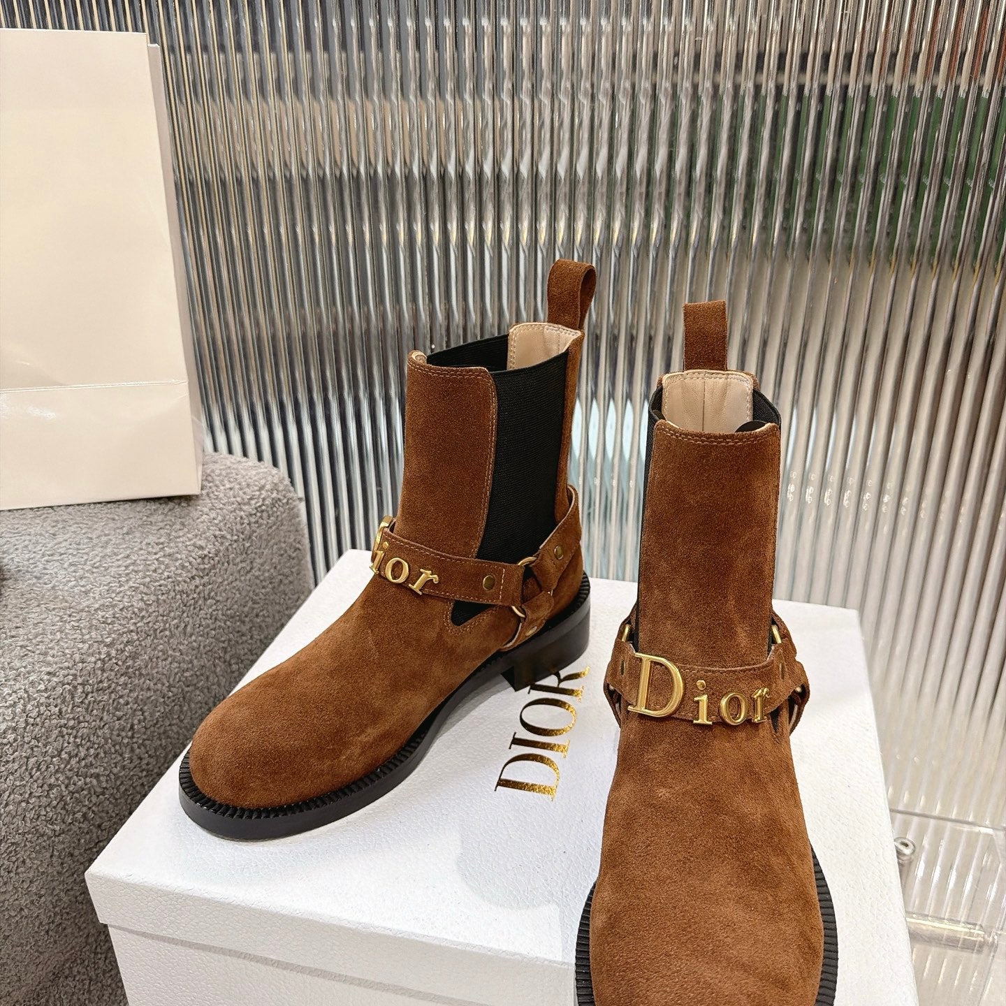 Dior 2026 Boots 35mm Suede Calfskin 927509
