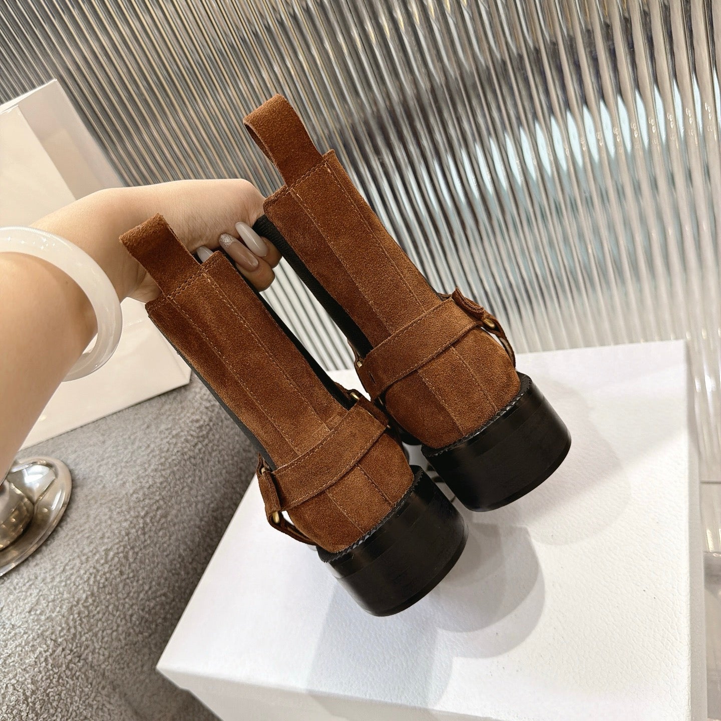 Dior 2026 Boots 35mm Suede Calfskin 927509