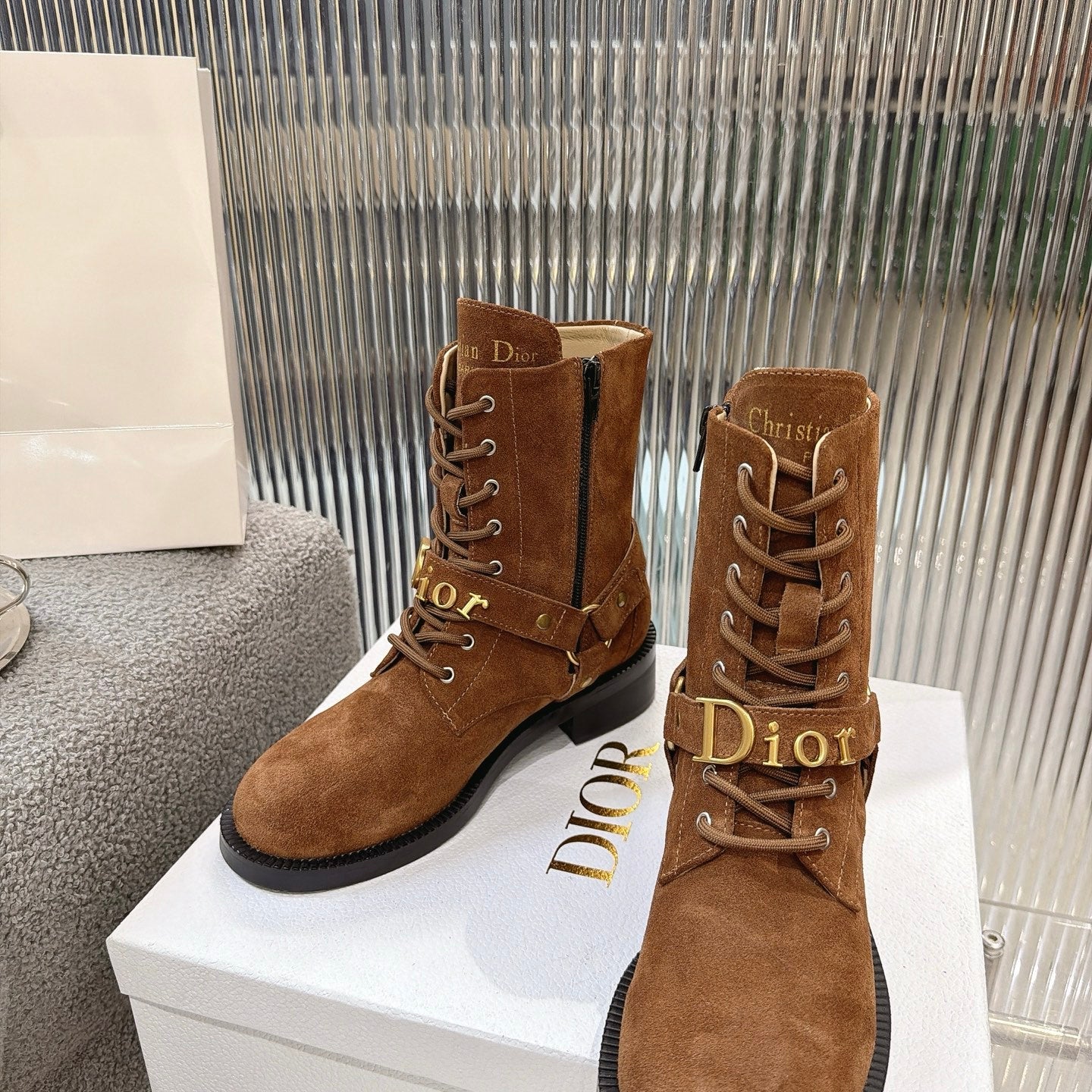 Dior 2026 Ankle Boots 35mm Suede Calfskin 927505