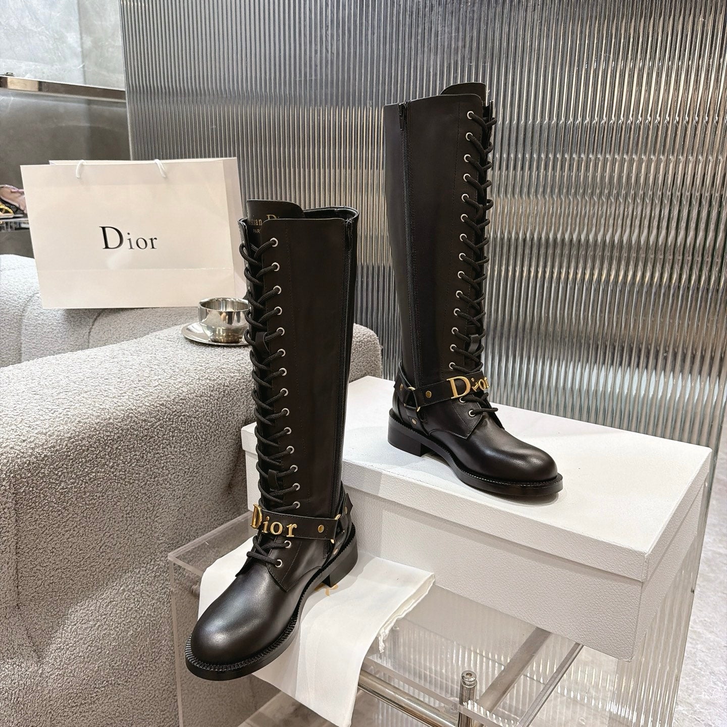 Dior 2026 Knee High Boots Suede Calfskin 927507