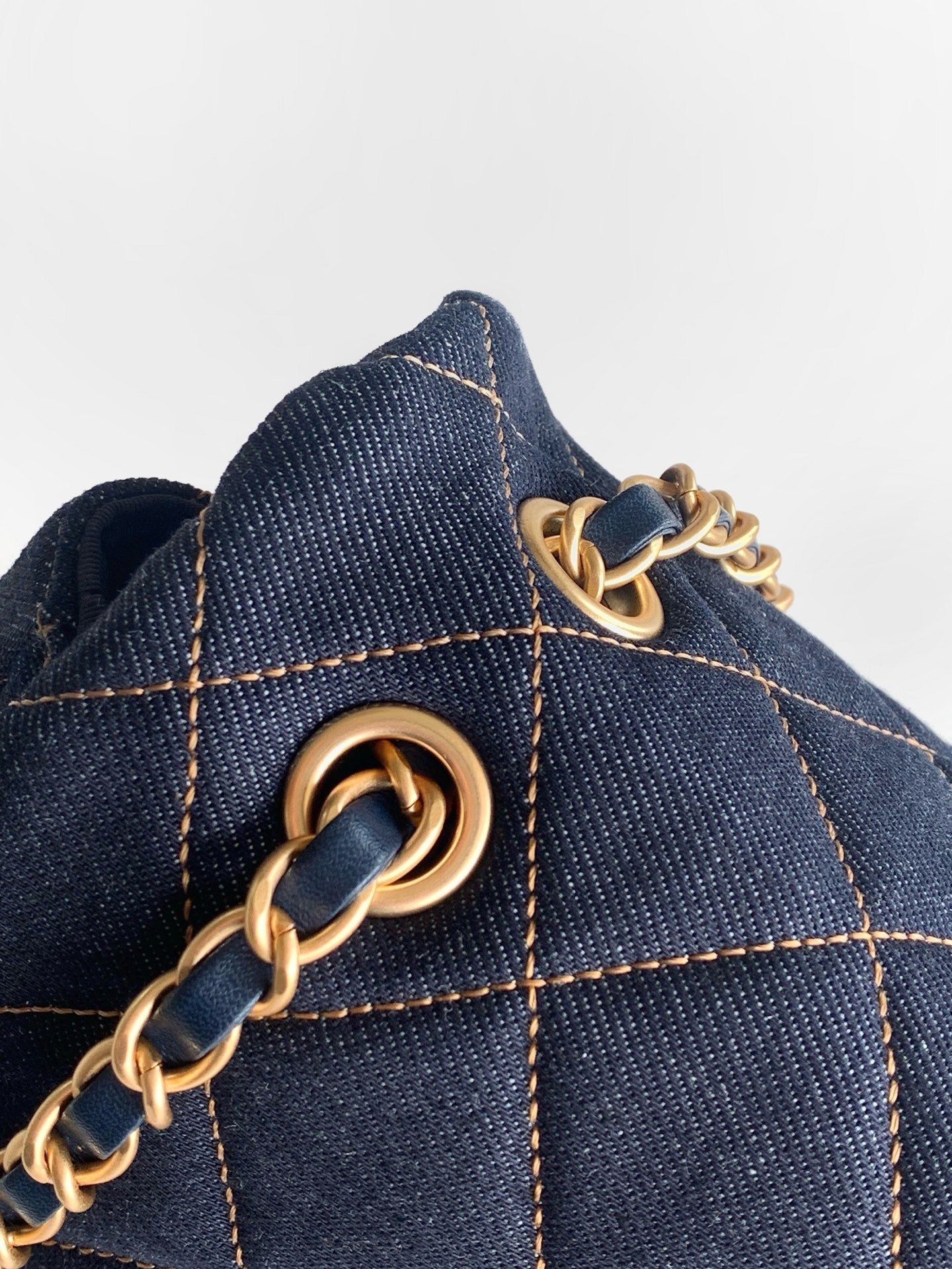 Chanel 2026 Flap Bag 38.5cm Blue Denim Leather