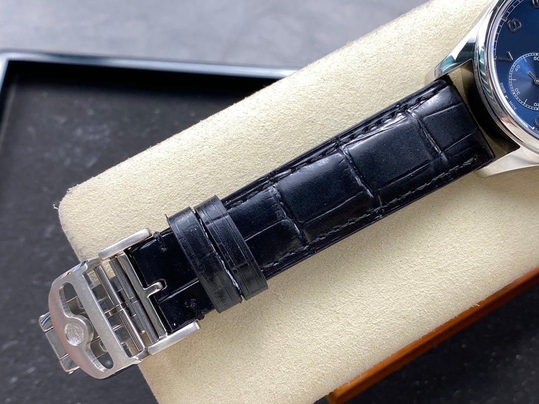 IWC Portuguese 40.4mm Dark Blue Dial Steel Case Crocodile Leather Strap