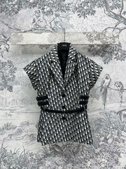 CD 25 Short-sleeved Short Top Black Polyester