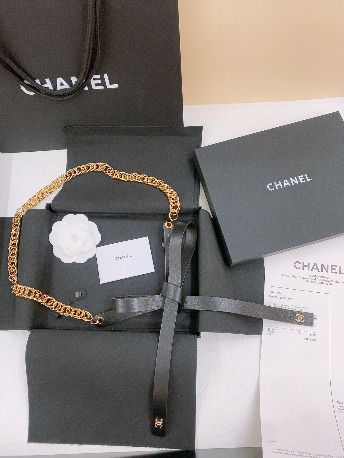 Chanel 2026 Spiral Bow Waist Chain Belt
