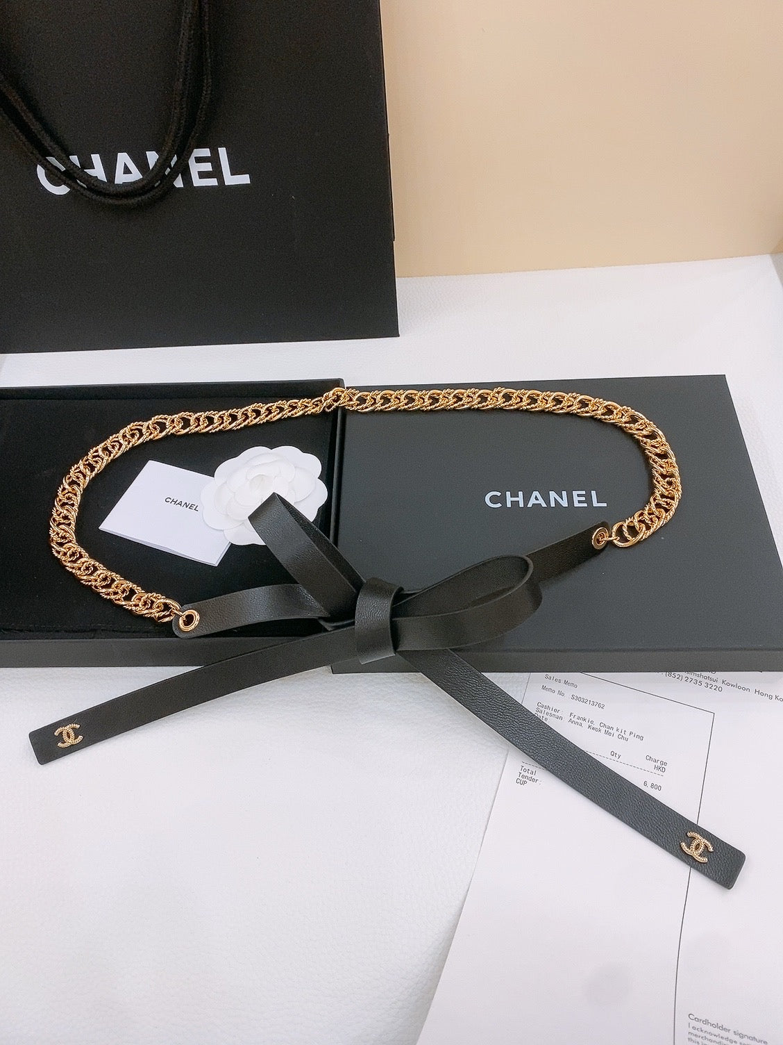 Chanel 2026 Spiral Bow Waist Chain Belt