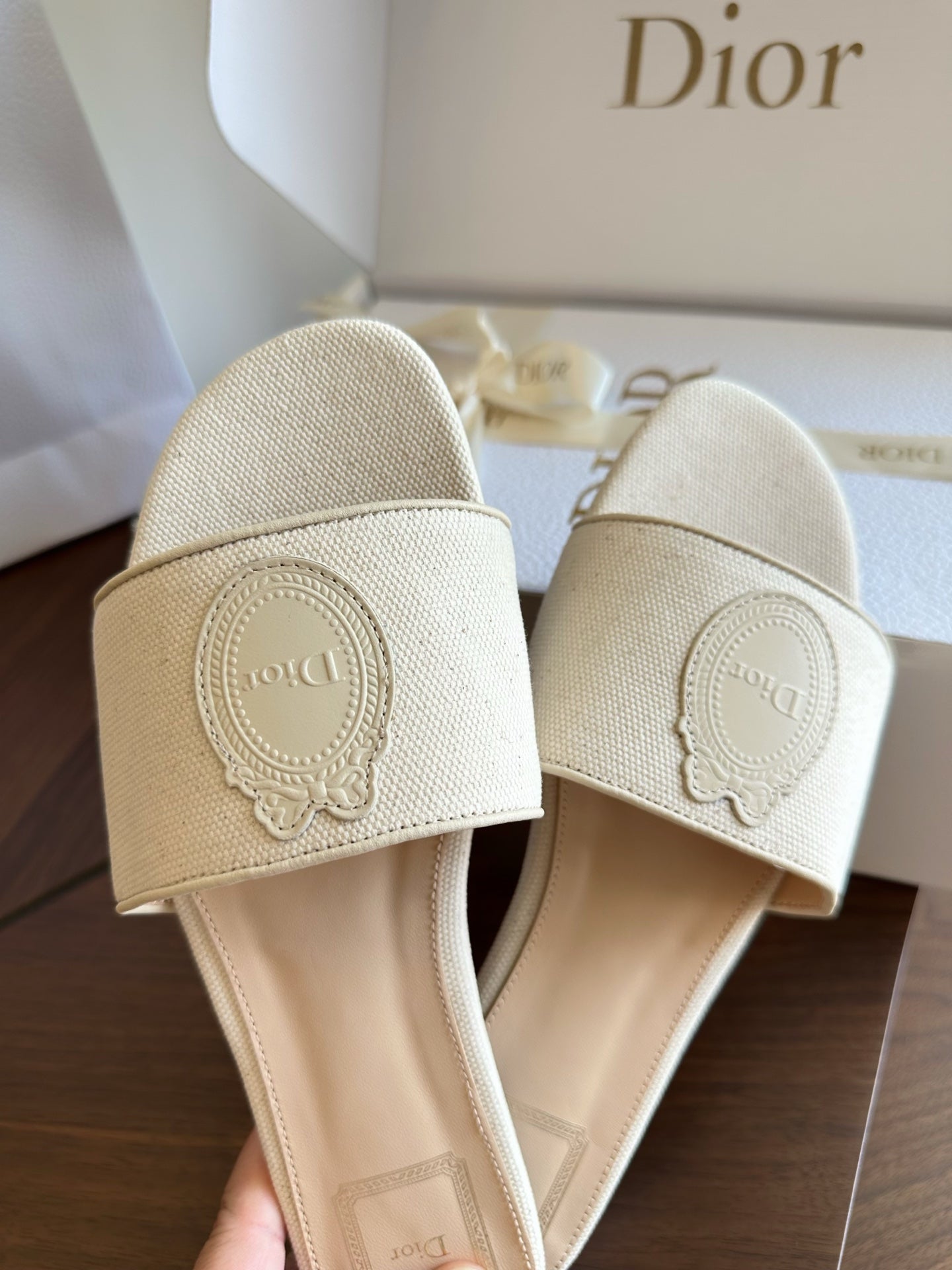 Dior 2026 Medaillon Logo Sandal Canvas Leather 922436