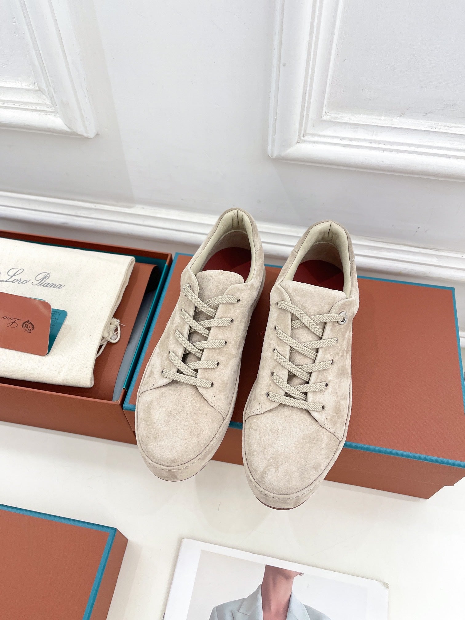 LP Nuage Sneaker In Light Beige Suede 988287