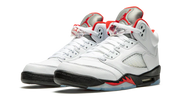 Nike Air Jordan 5 Retro Ivory Red Suede Leather