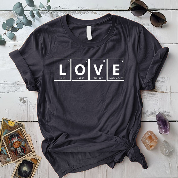Love Periodic Table T-Shirt Mockup dark-heather-grey