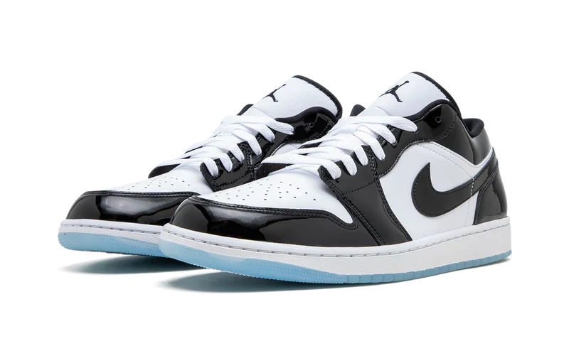 Nike Jordan 1 Black White Patent Leather Cowhide