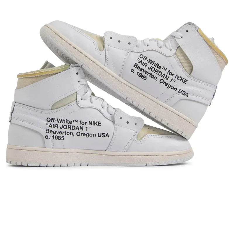 Off-White x Air Jordan 1 Retro White Beige Leather