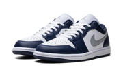 Nike Air Jordan 1 White Navy Blue Gray Leather