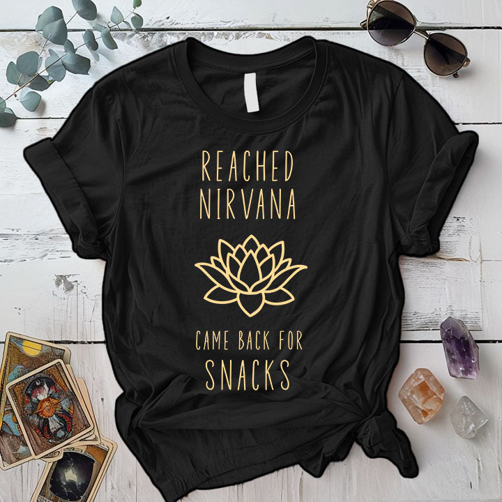 Reached Nirvana T Shirt Black Mockup