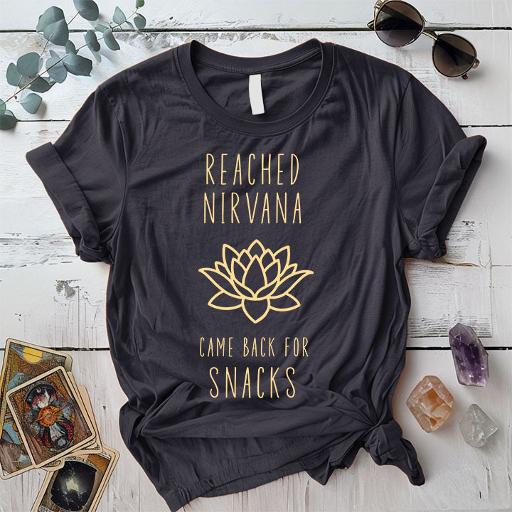Reached Nirvana T Shirt Dark Heather Grey Mockup
