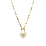 HEART PADLOCK NECKLACE