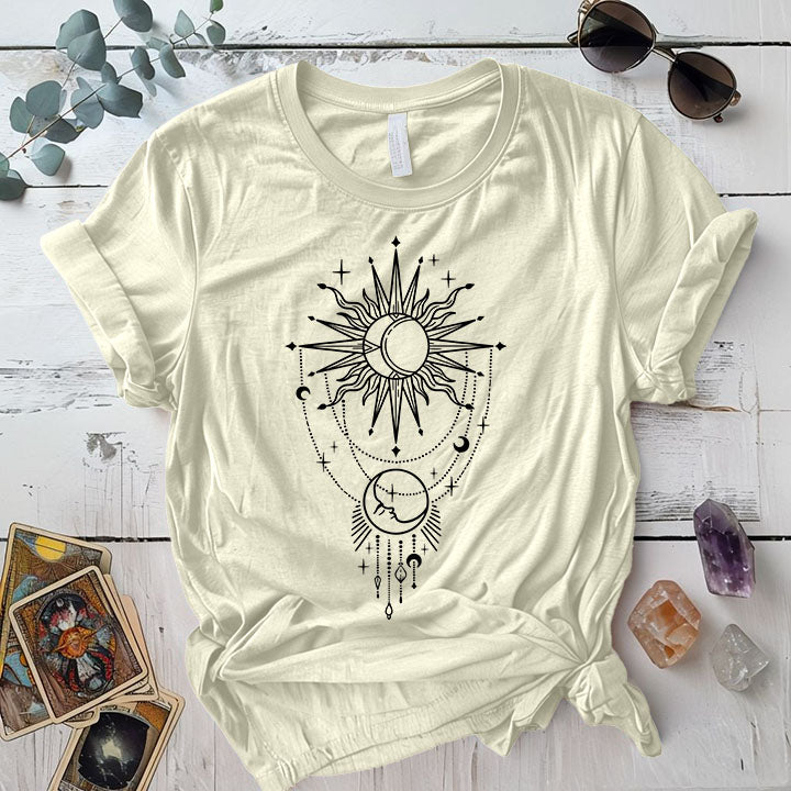 Sun Moon Windcatcher T Shirt Natural Mockup