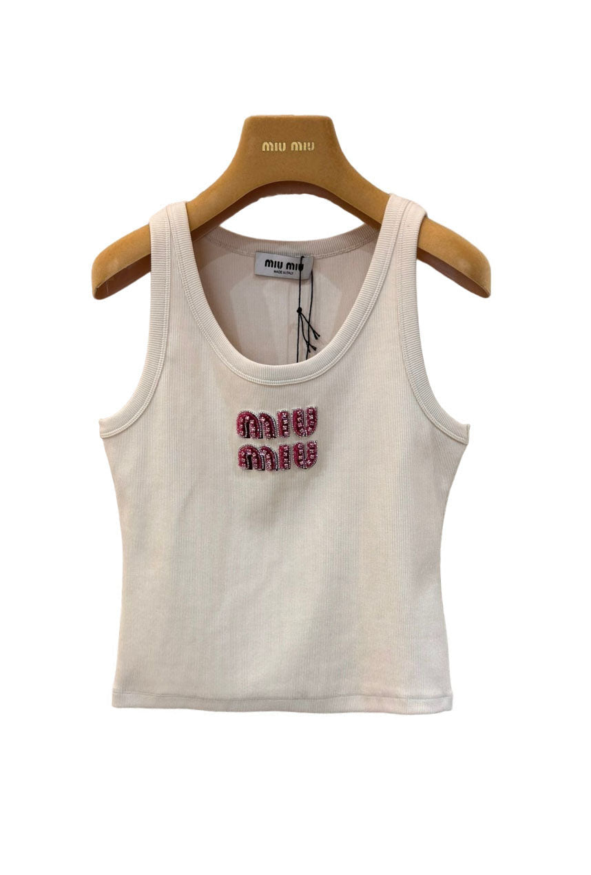 Miu Hand-beaded camisole