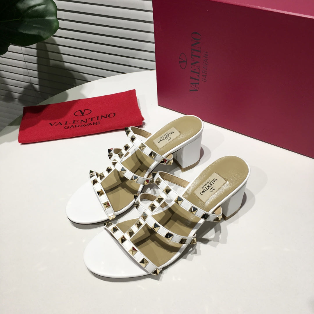 Valentino Rockstud Slide Sandal Leather 239516