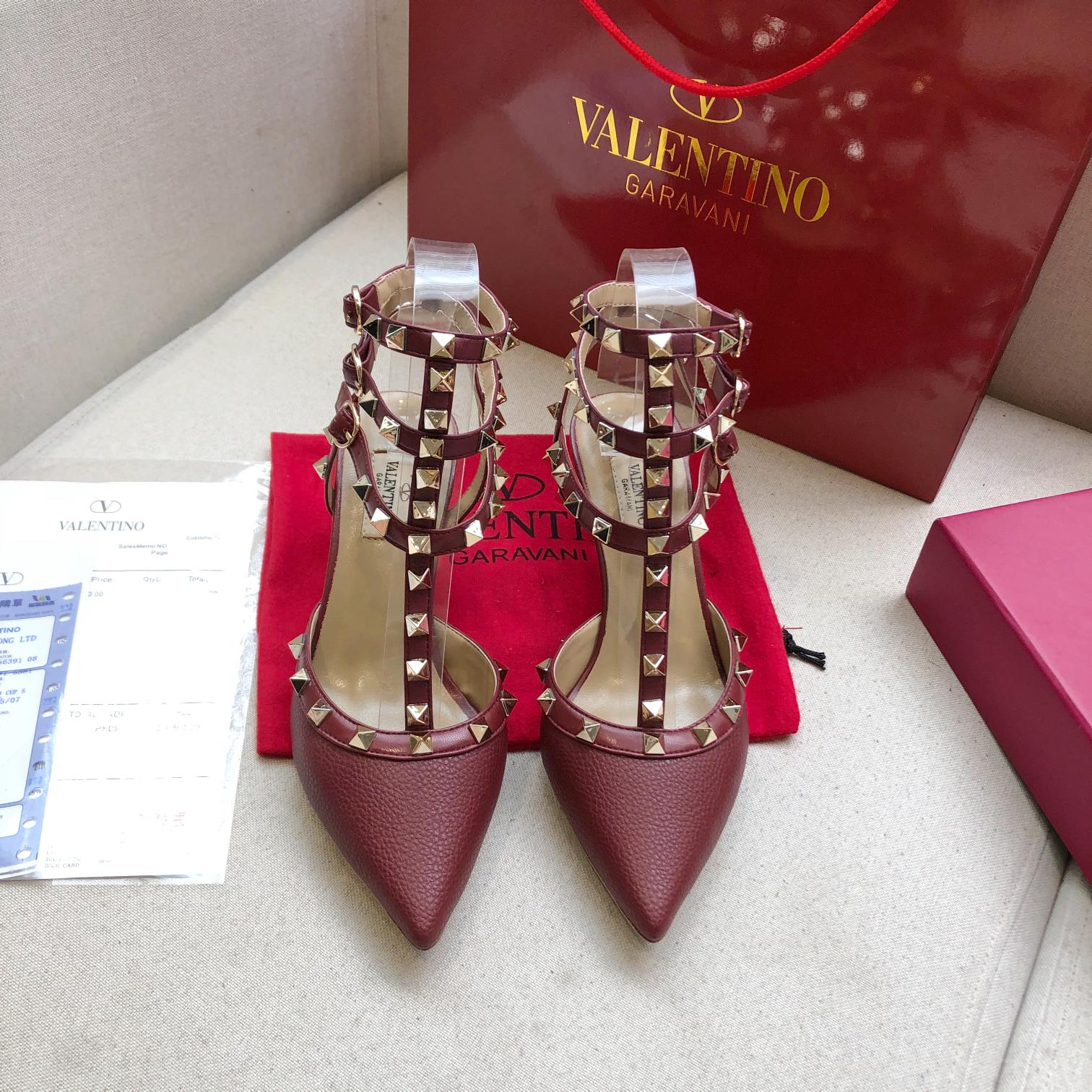 Valentino Rockstud Caged Pump Leather