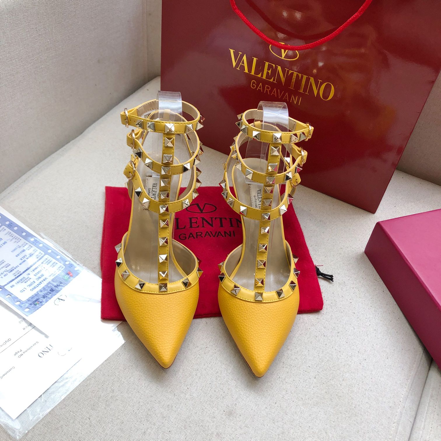 Valentino Rockstud Caged Pump Leather