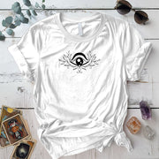 Third Eye Leafs T Shirt Natural Mockup