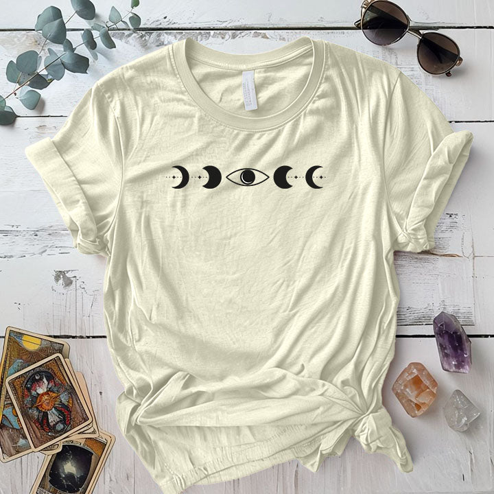Third Eye Moon Phases T Shirt Natural Mockup
