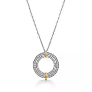 EDGE DIAMOND GOLD SILVER NECKLACE
