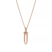 HARDWEAR DROP DOUBLE LINK PEDANT NECKLACE