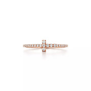 T RING DIAMOND PINK GOLD