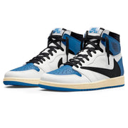 Travis Scott x Air Jordan 1 Blue Black White Leather