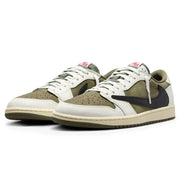 Travis Scott x Air Jordan 1 Low OG Medium Olive White Suede Leather