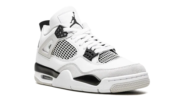 Nike Air Jordan 4 White Gray Black Suede Leather
