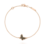 BUTTERFLY ONYX PINK GOLD BRACELET