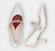 Roger Vivier Efflorescence Mary Jane Pumps 65m White Silk Blend Satin