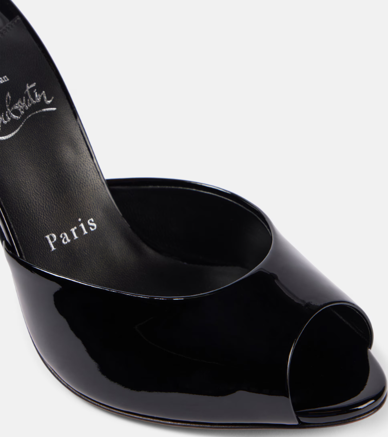 CL Me Dolly 100mm Mules Black Patent Calf Leather