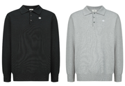 CELINE Embroidered Arc de Triomphe Knitted Polo Cotton