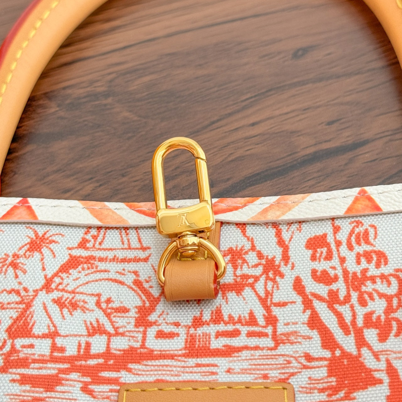 ONTHEGO MM 35CM CORAL MONOGRAM CANVAS