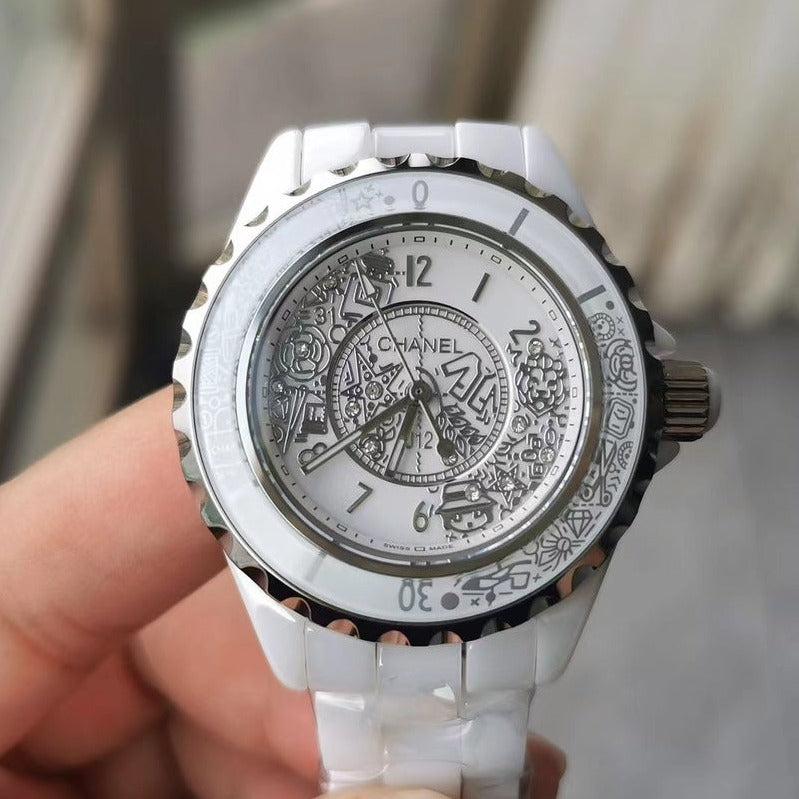 J12 20TH ANNIVERSARY WHITE CERAMIC STEEL MANY PATTERNS
