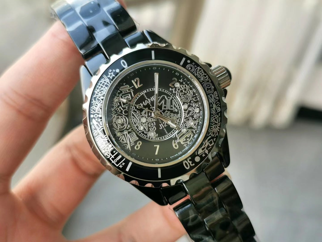 J12 20TH ANNIVERSARY BLACK CERAMIC STEEL MANY PATTERNS