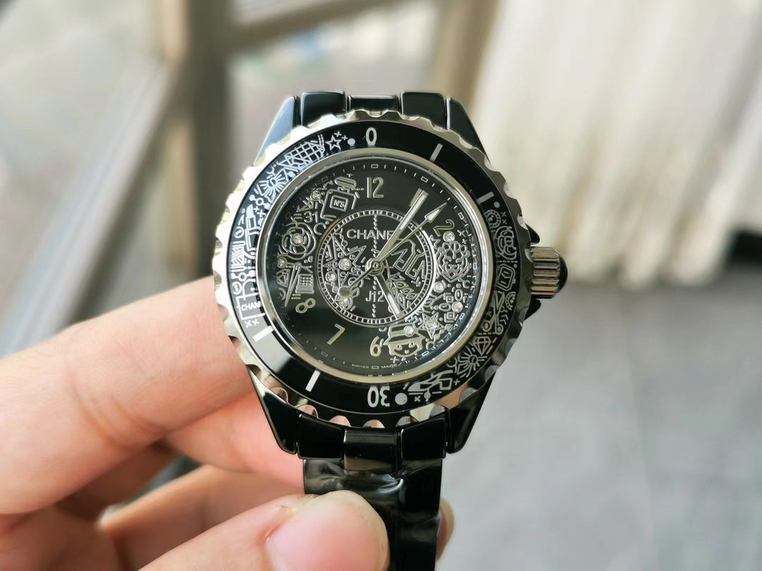 J12 20TH ANNIVERSARY BLACK CERAMIC STEEL MANY PATTERNS