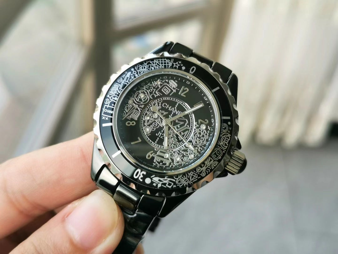 J12 20TH ANNIVERSARY BLACK CERAMIC STEEL MANY PATTERNS