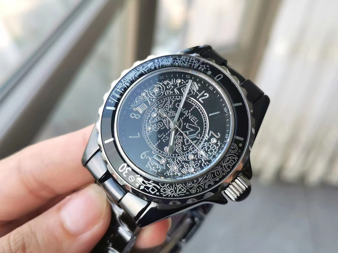 J12 20TH ANNIVERSARY BLACK CERAMIC STEEL MANY PATTERNS