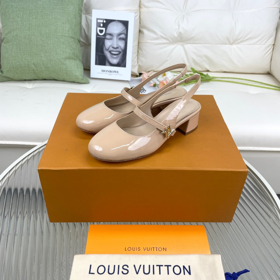LV Slingback Beige Lambskin