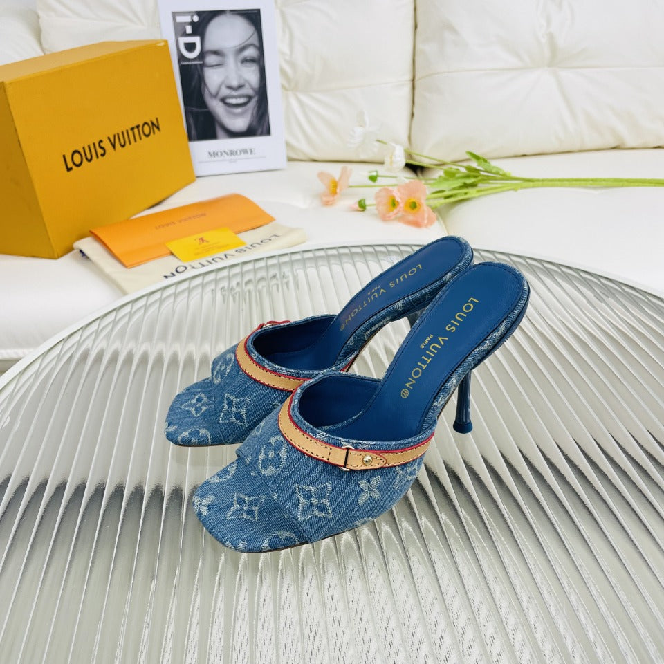 LV Neo Revival 85mm Blue Monogram Calfskin