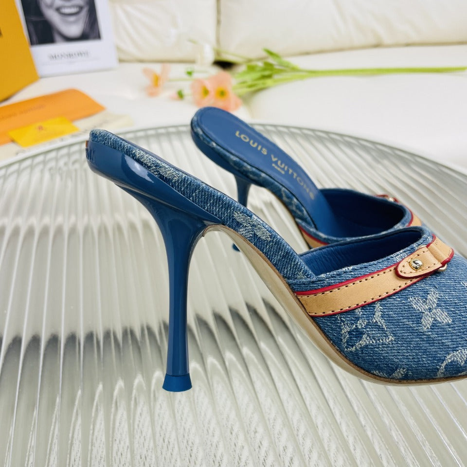 LV Neo Revival 85mm Blue Monogram Calfskin