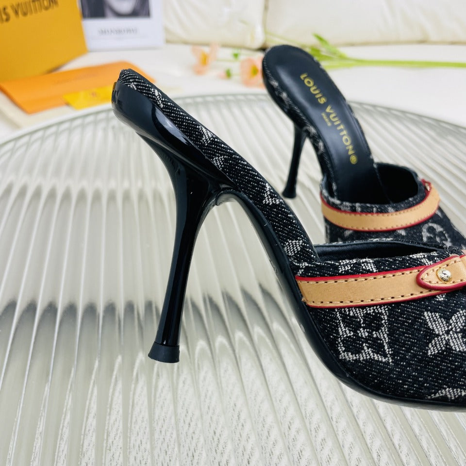 LV Neo Revival 85mm Black Monogram Calfskin