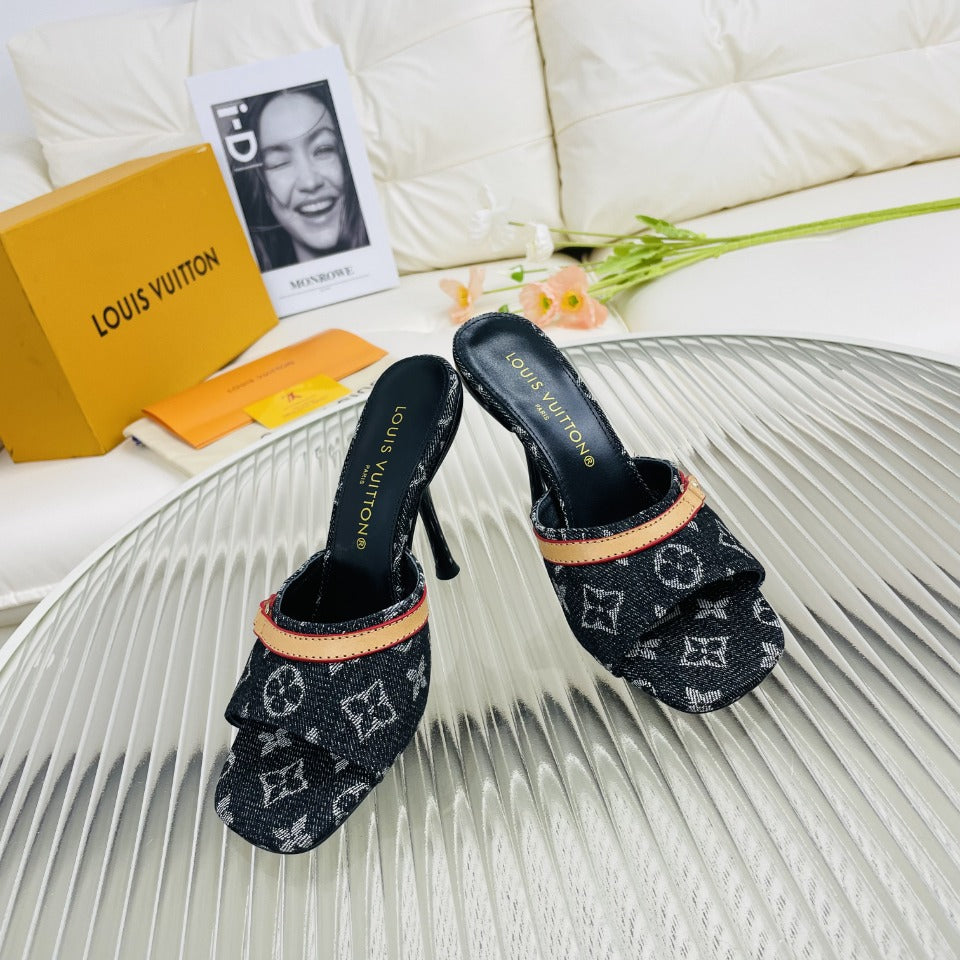 LV Neo Revival 85mm Black Monogram Calfskin