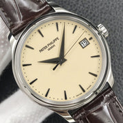 PATEK CALATRAVA STEEL CASE CREAM DIAL