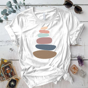 Zen Stones T Shirt White Mockup